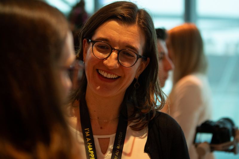 Teilnehmerinnen im Gespräch beim Future Leadership Day